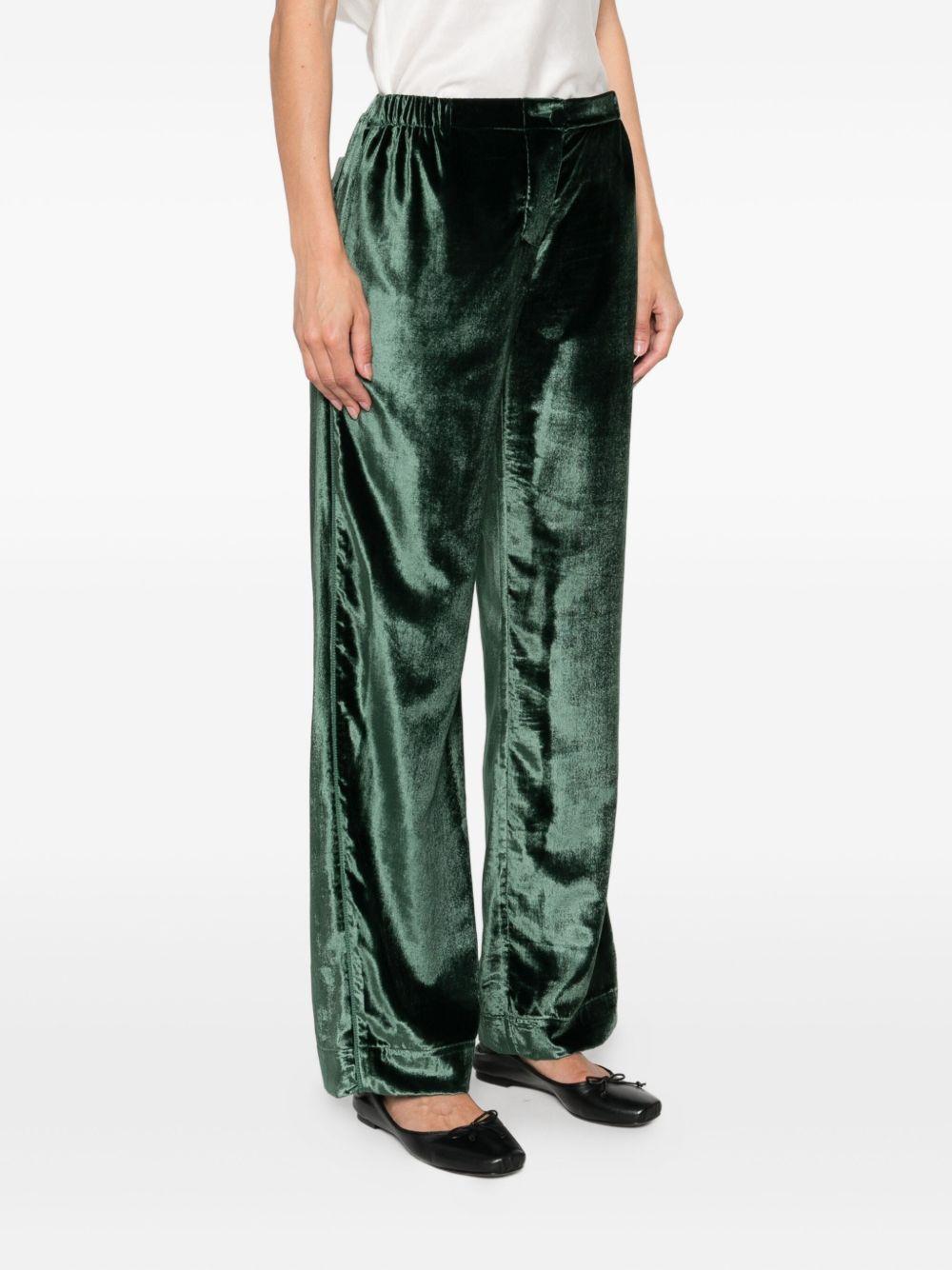 f. r.s . trousers green viscose polyammide - women