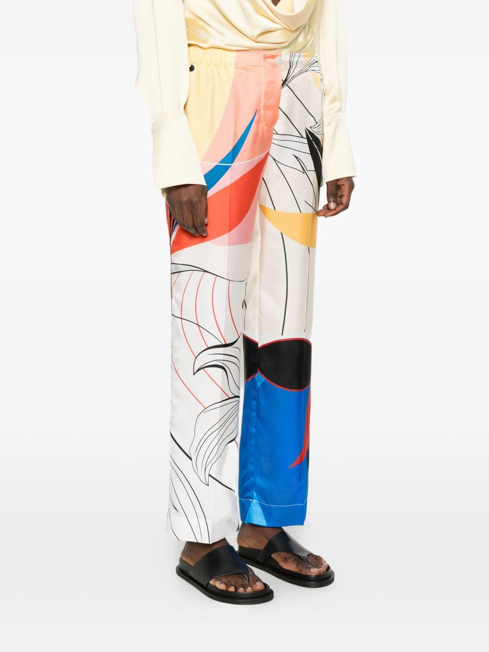 f. r.s . trousers multicolour silk - women