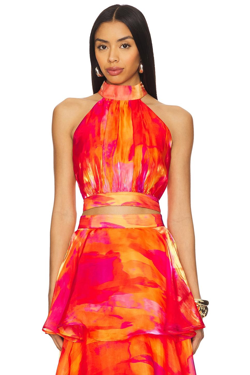 faari aquarelle orange top