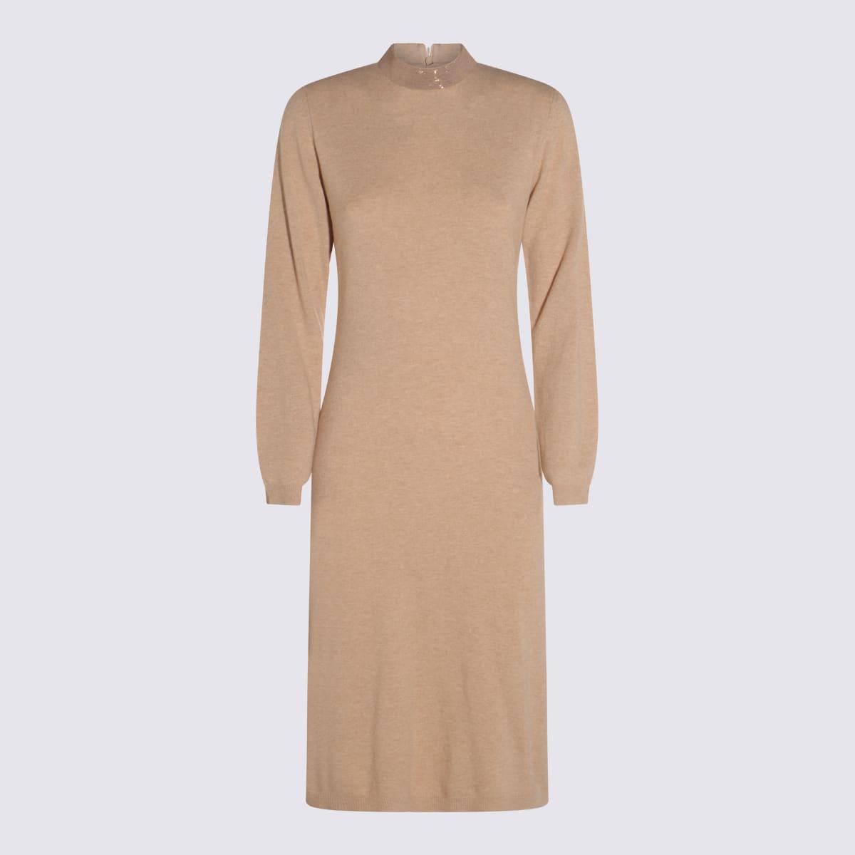 fabiana filippi beige wool dress