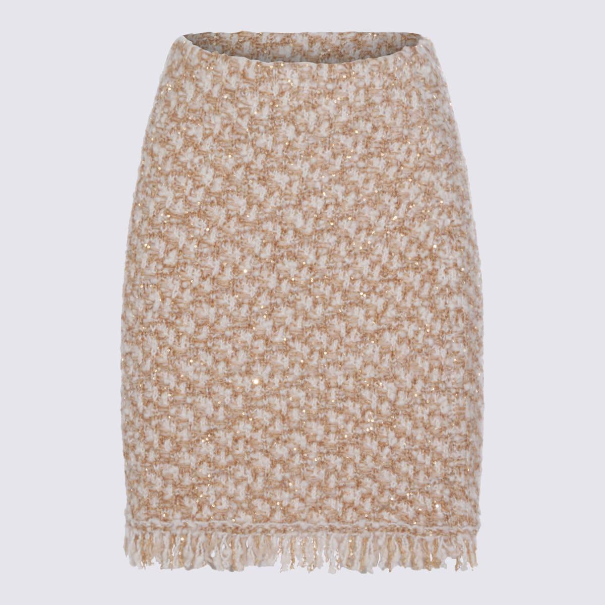 fabiana filippi beige wool skirt