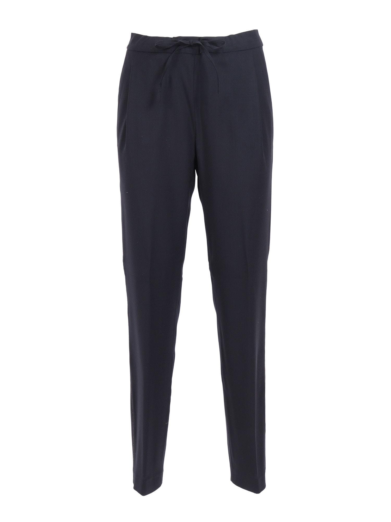 fabiana filippi bistretch wool pleated jogging trousers with filo diamante