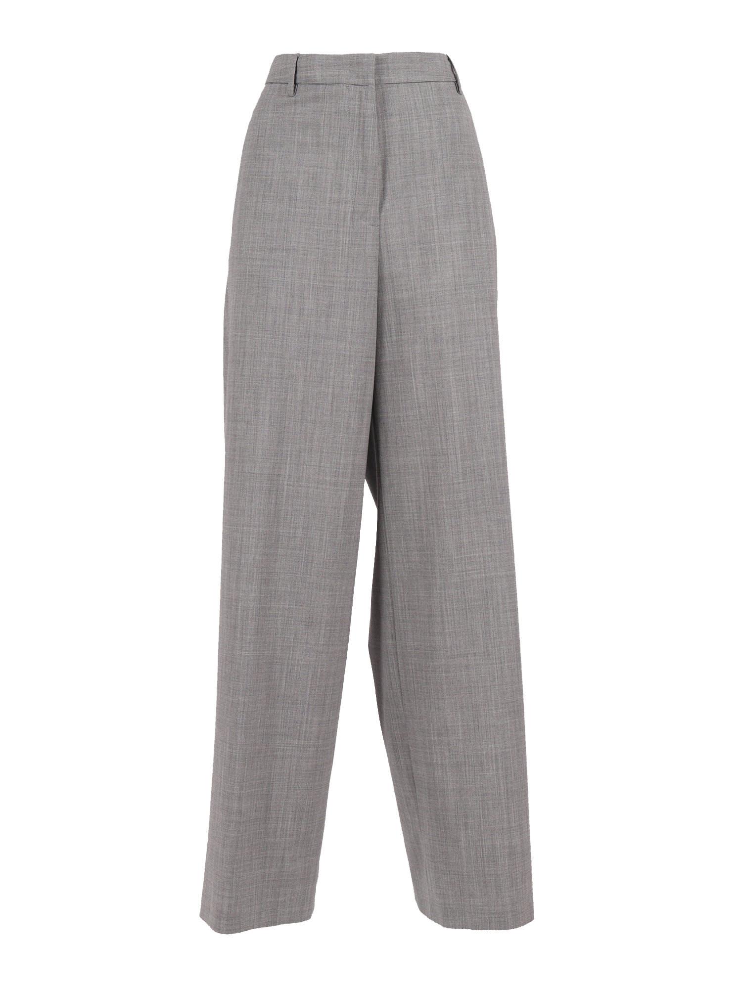 fabiana filippi bistretch wool wide leg trousers with filo diamante detail