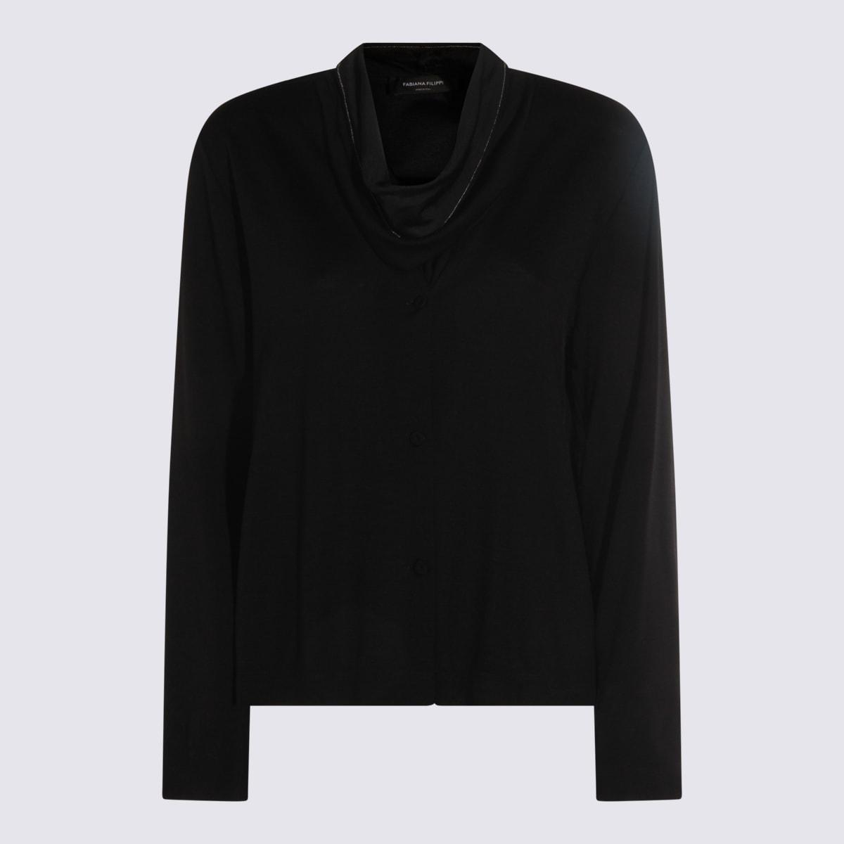 fabiana filippi black viscose top