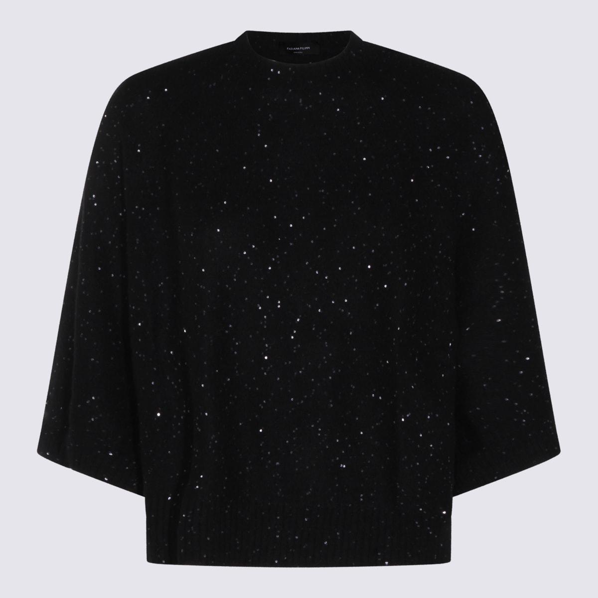 fabiana filippi black wool t-shirt
