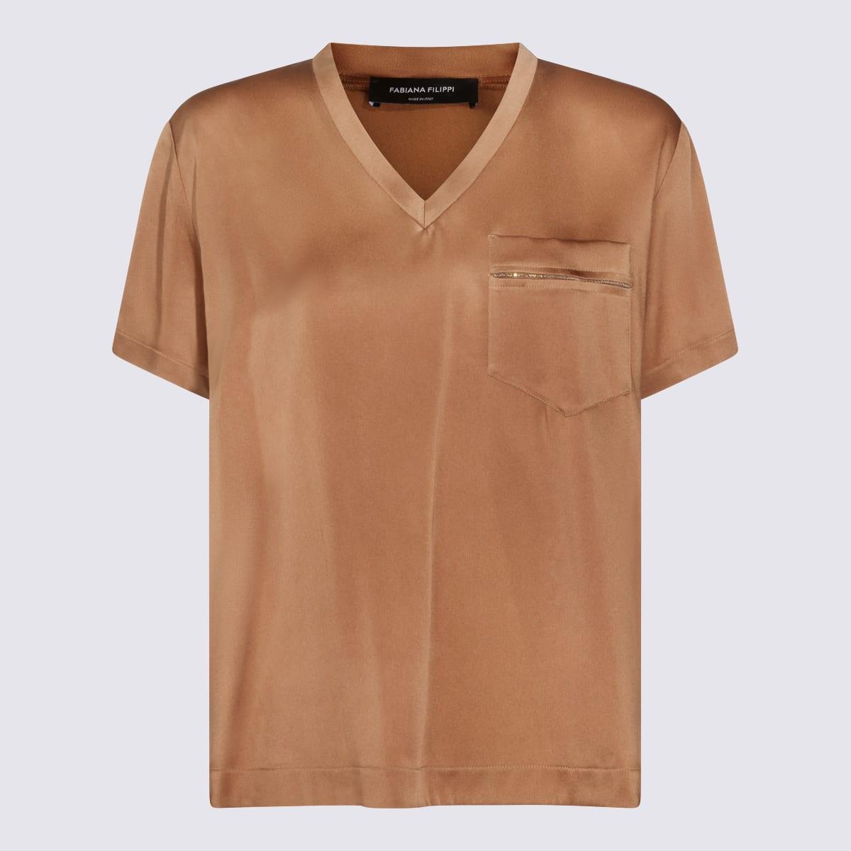 fabiana filippi brown viscose top