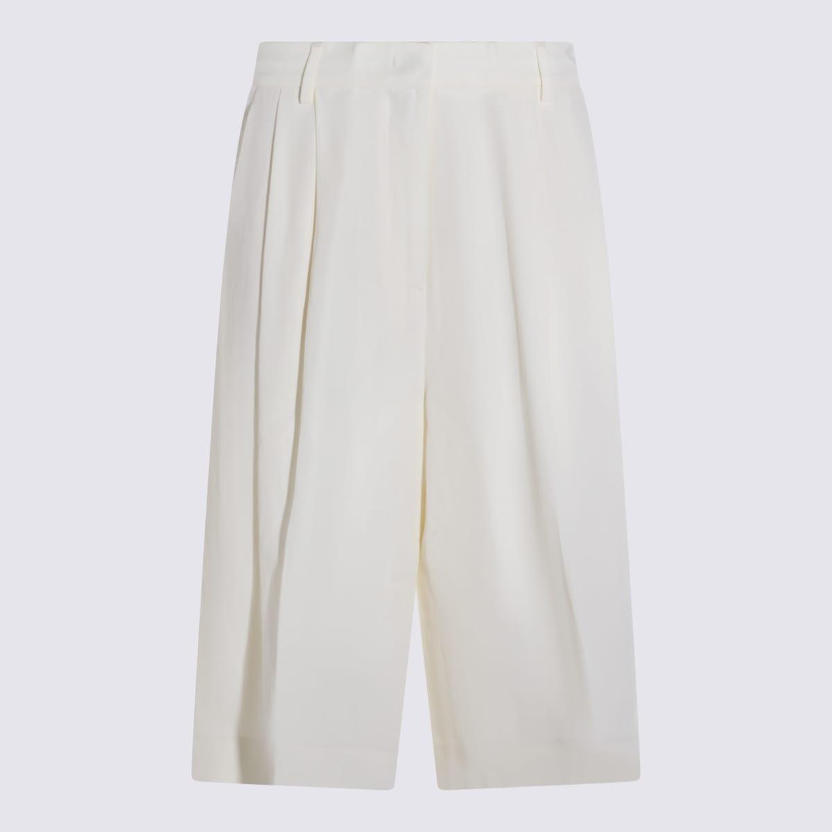 fabiana filippi butter viscose and linen blend bermuda shorts