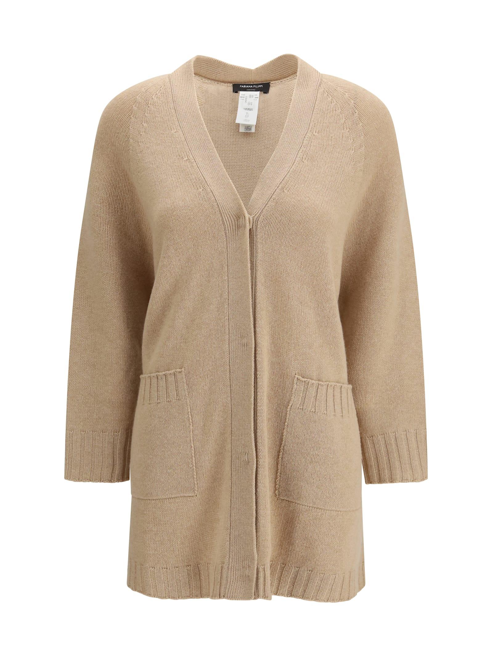 fabiana filippi cardigan in fine knit with a v-neckline