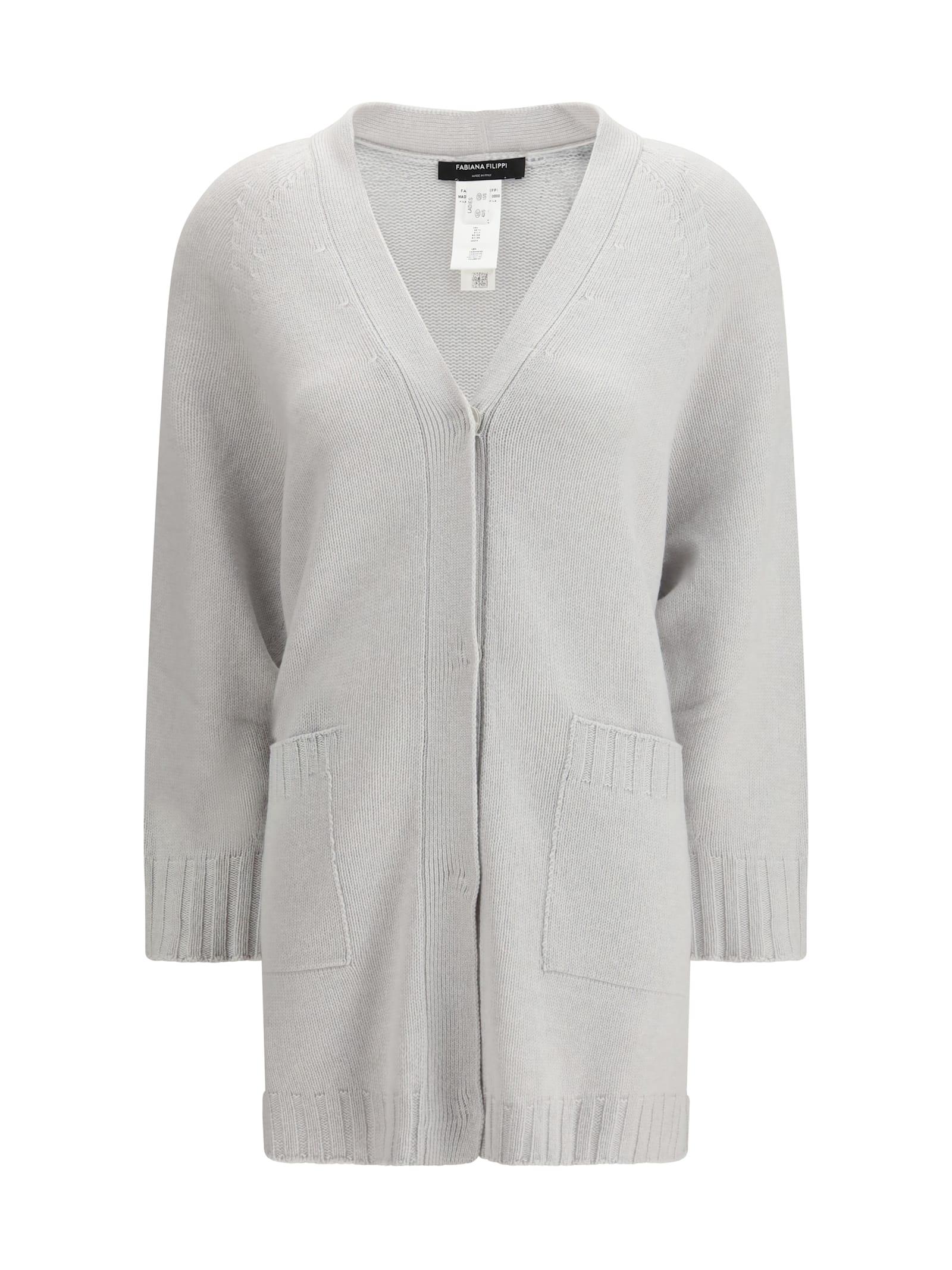 fabiana filippi cardigan in fine knit with a v-neckline