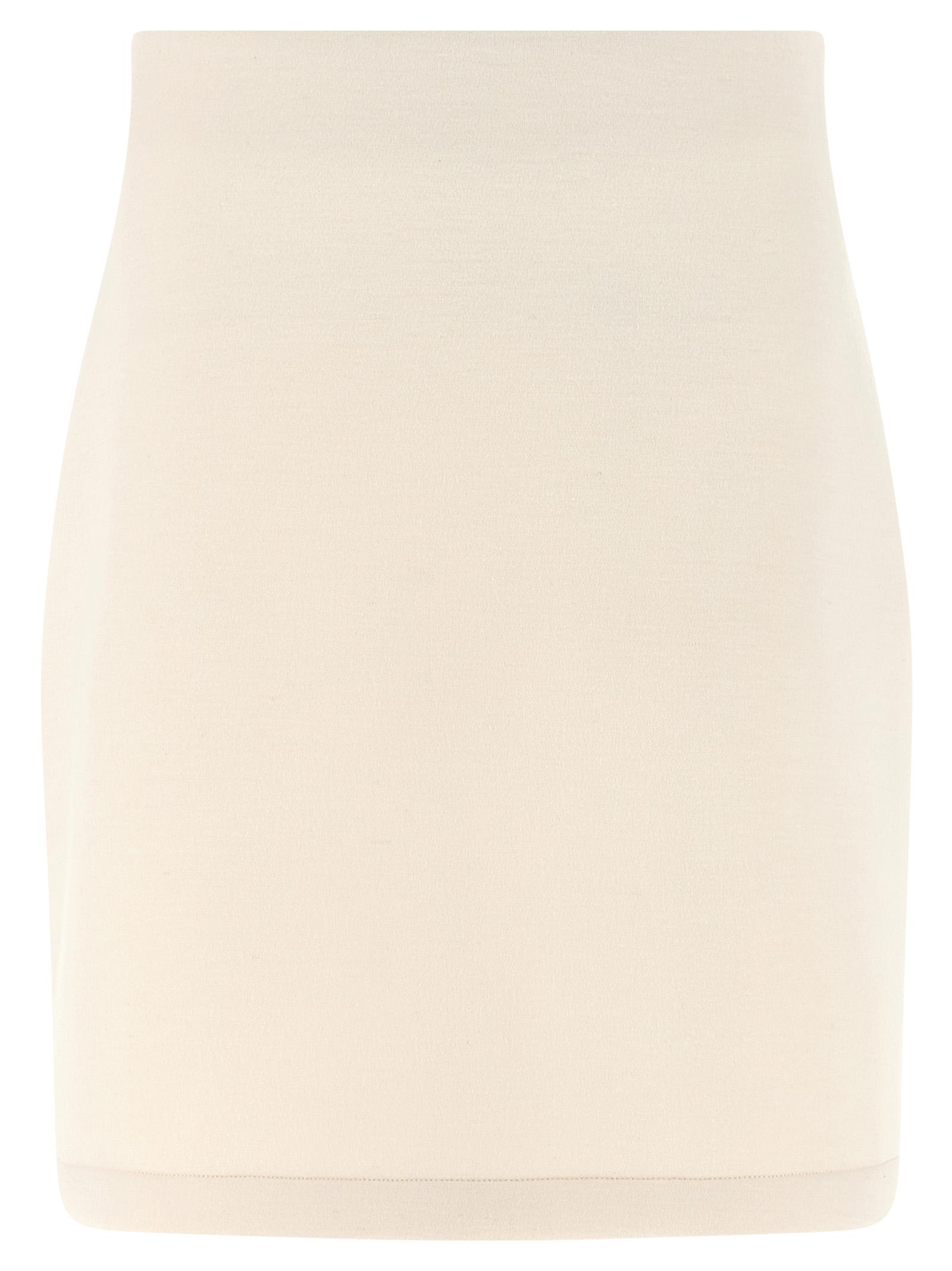 fabiana filippi cashmere scuba skirt beige md pu ws - women