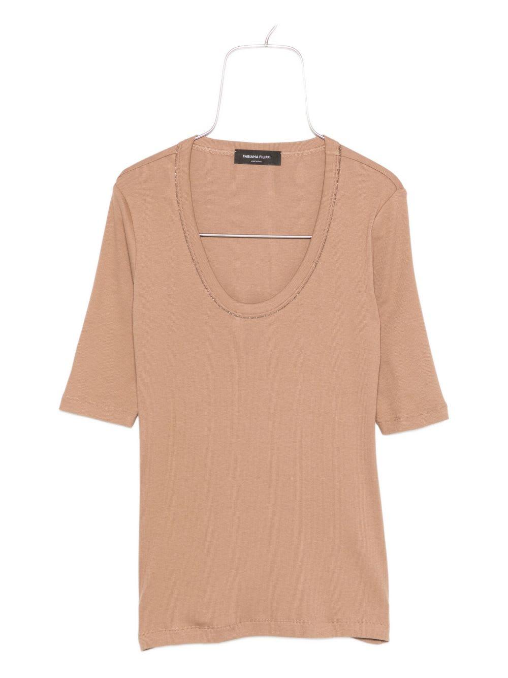 fabiana filippi cotton v-necked top