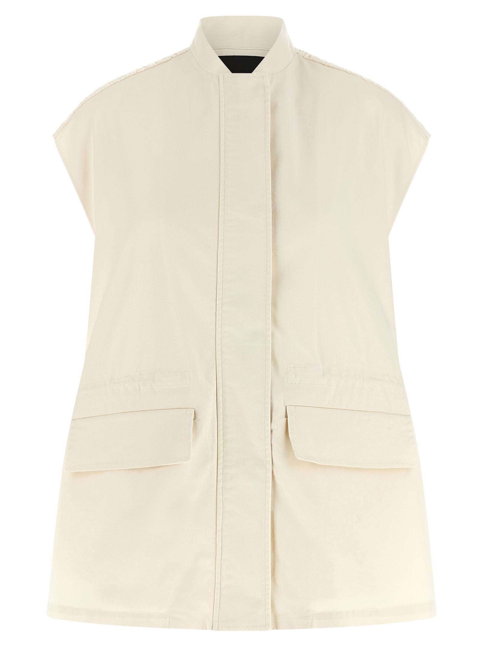 fabiana filippi crochet vest beige cotton gilet - women