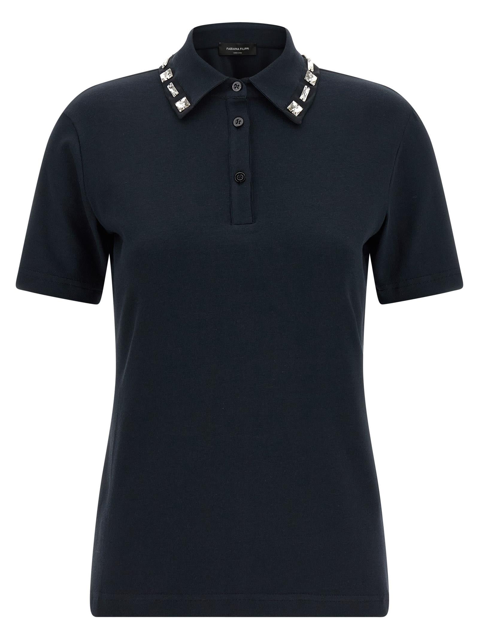 fabiana filippi crystal collar polo shirt