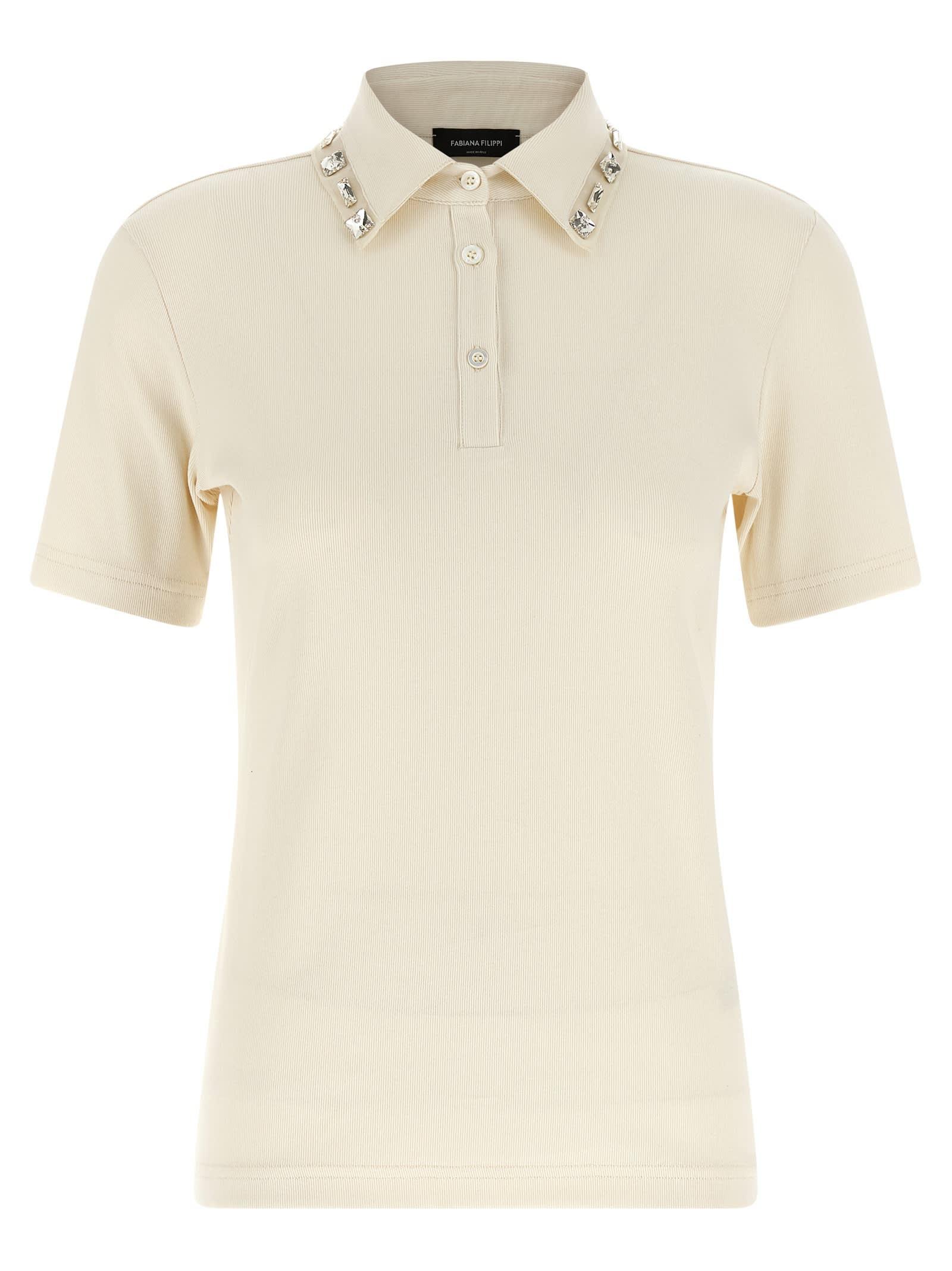fabiana filippi crystal collar polo shirt