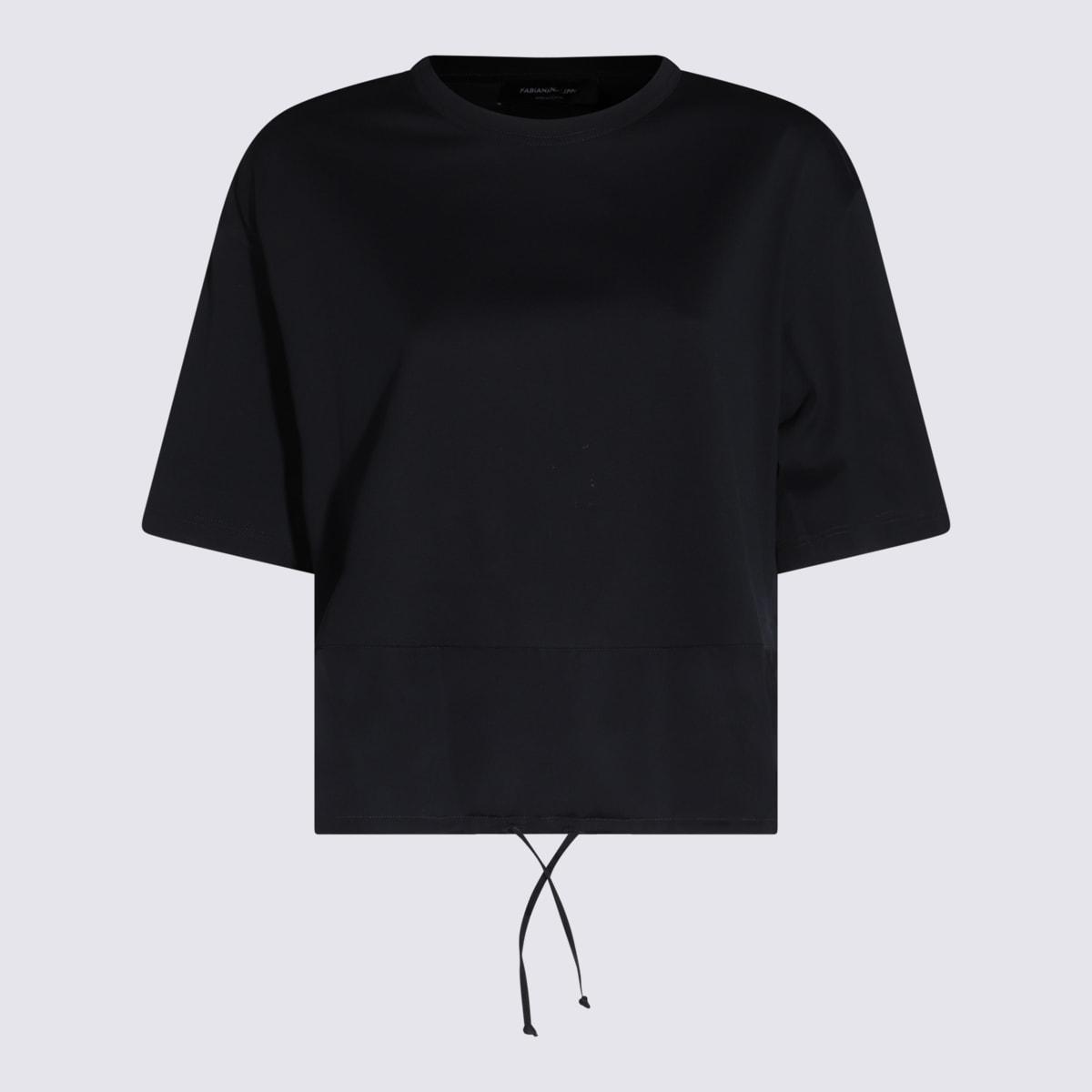 fabiana filippi dark blue cotton t-shirt