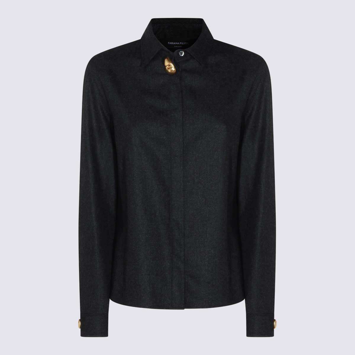 fabiana filippi dark grey wool shirt