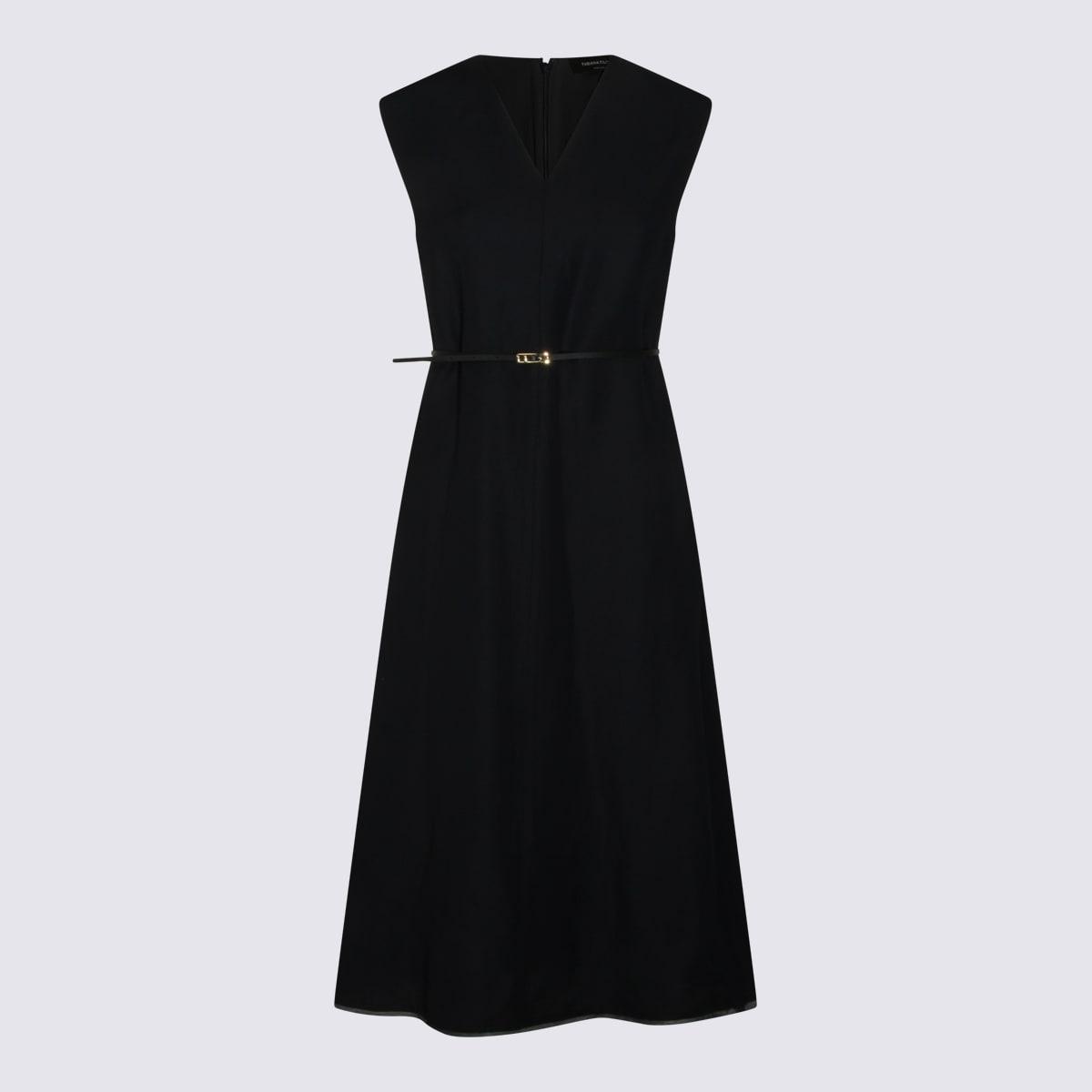 fabiana filippi dark navy viscose dress