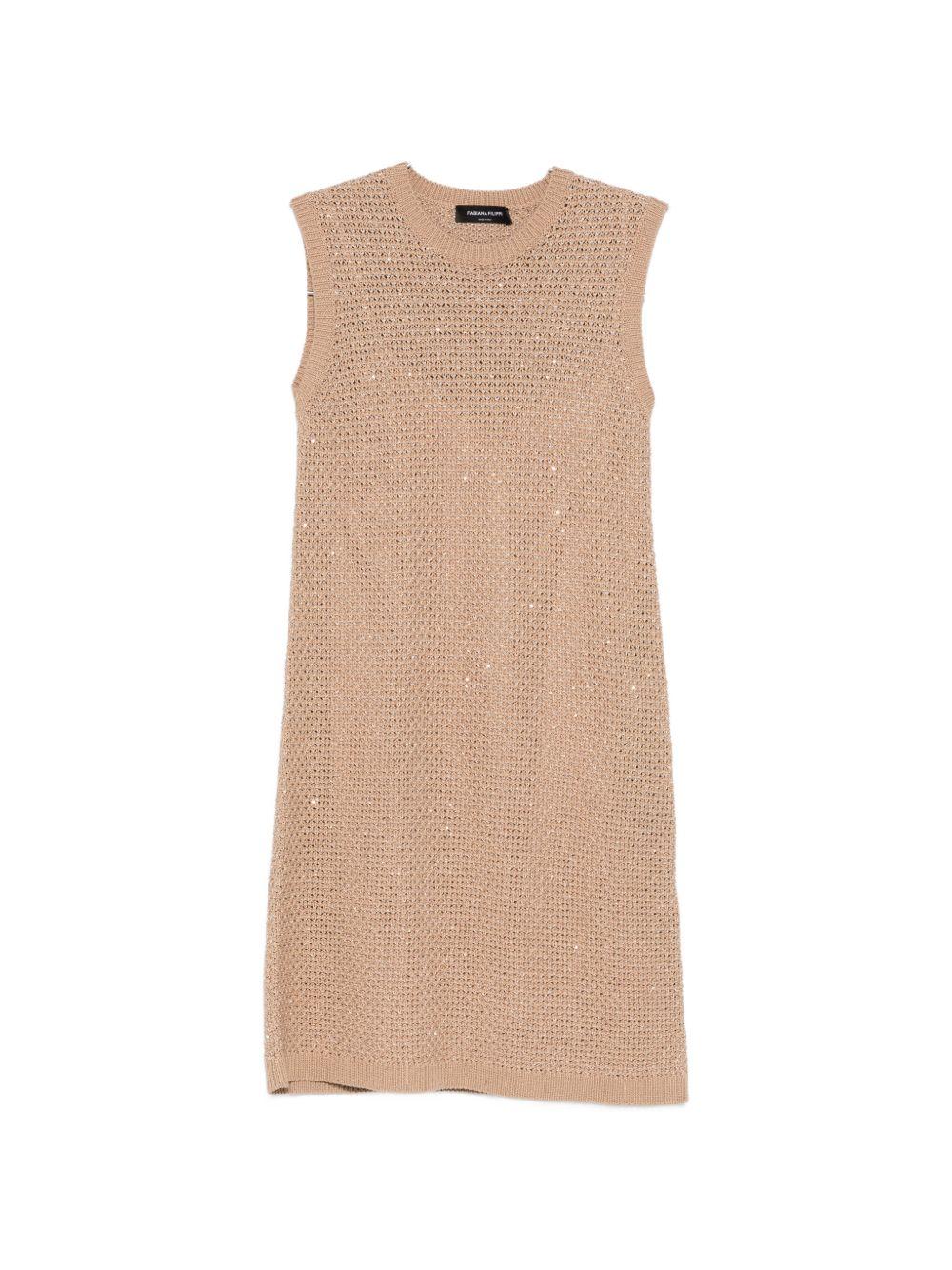 fabiana filippi dresses beige cotton - women