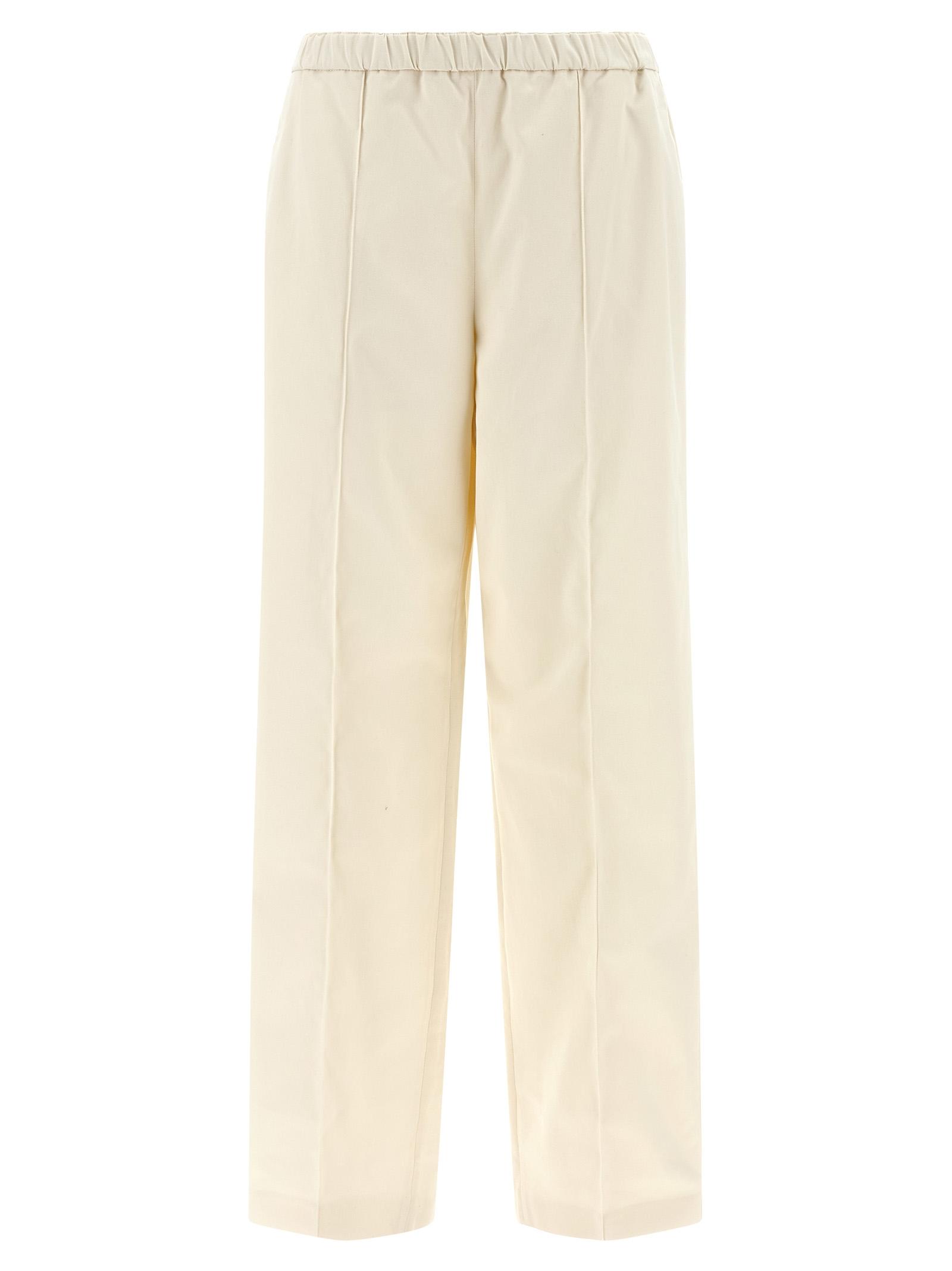 fabiana filippi gabardine pants beige cotton - women