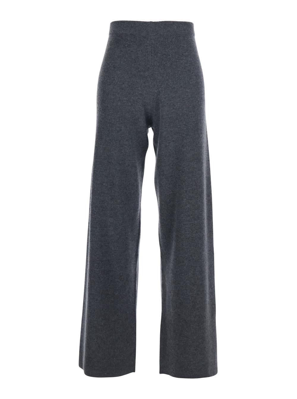 fabiana filippi grey pants with elastic waist in cotton woman