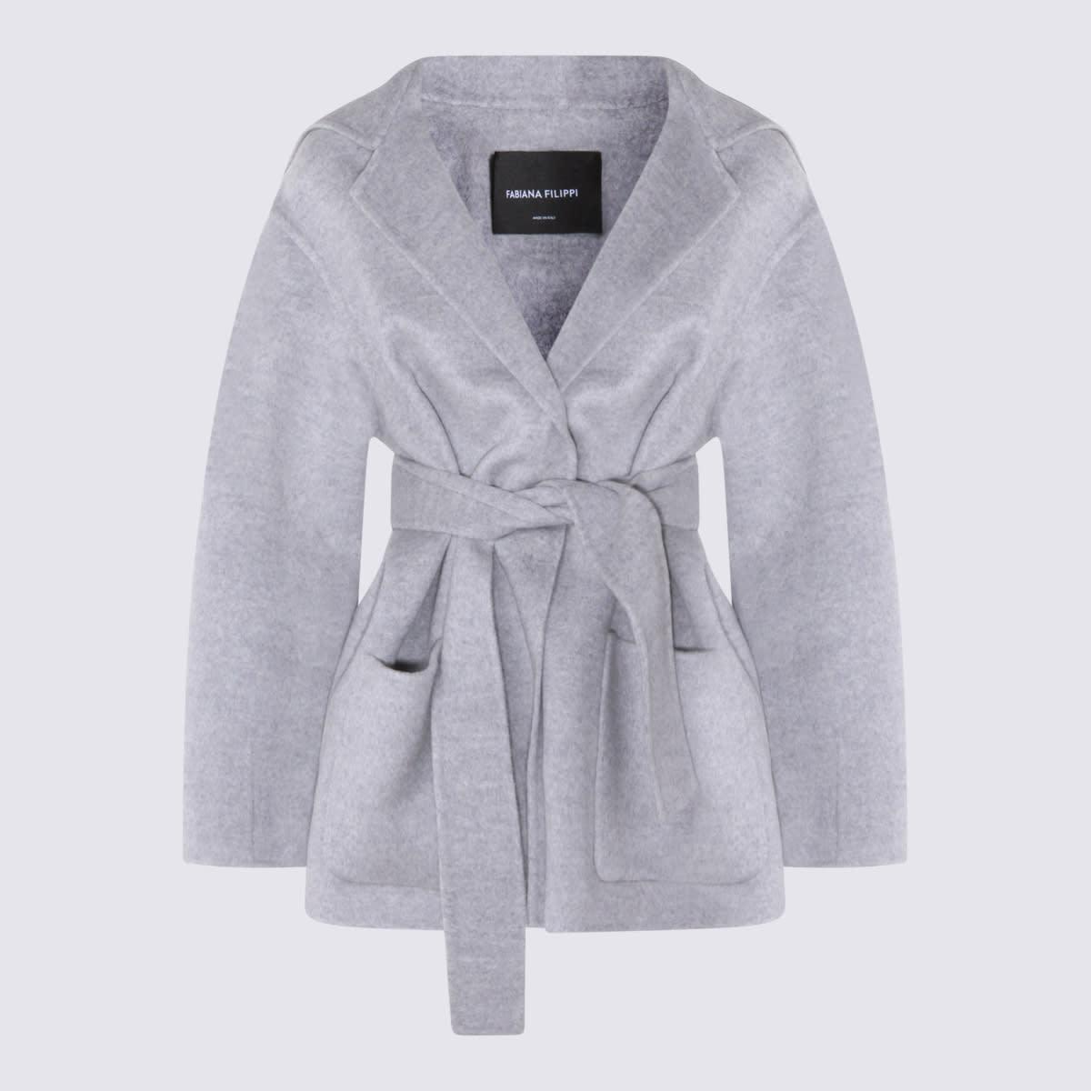 fabiana filippi grey wool coat