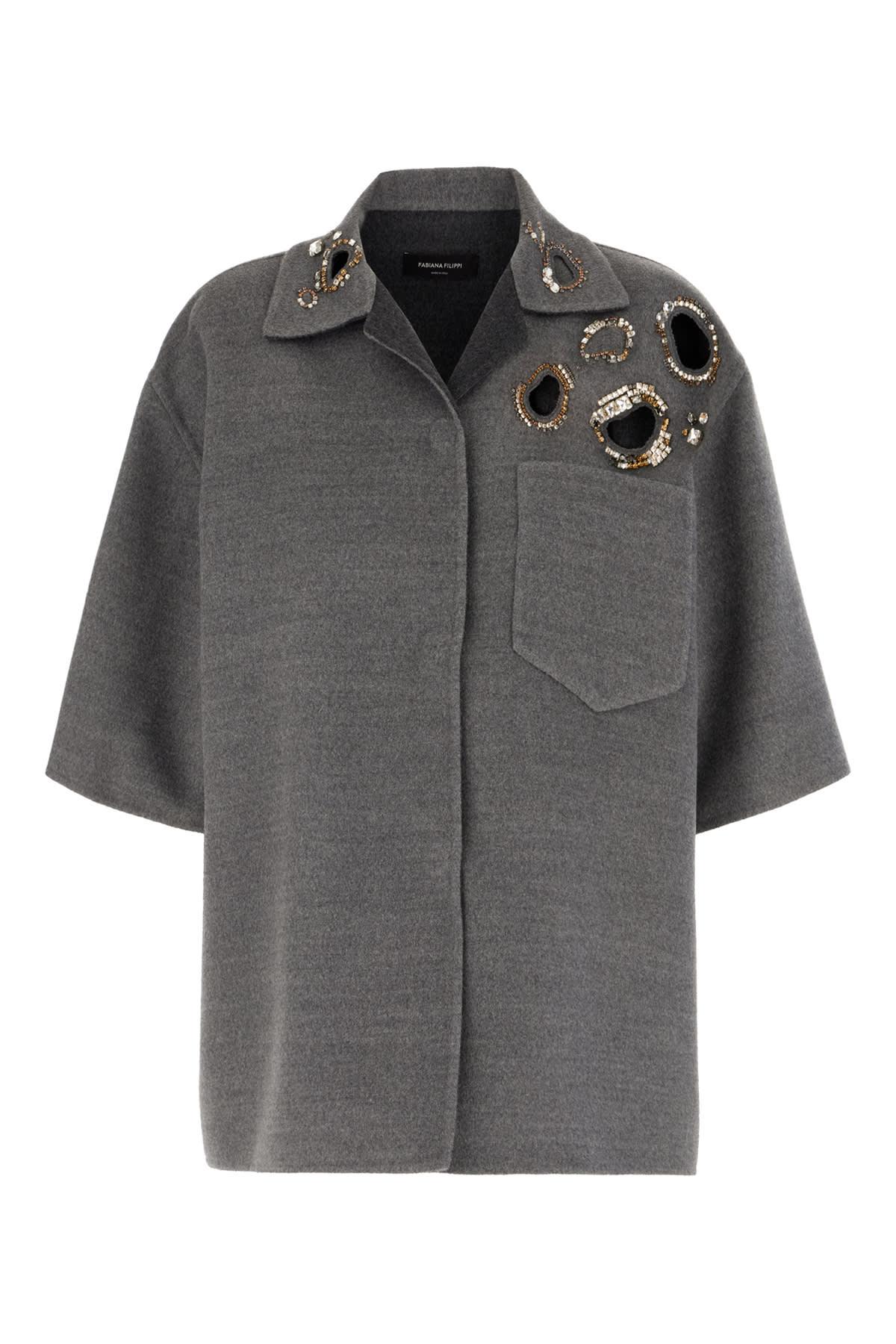 fabiana filippi grey wool coat