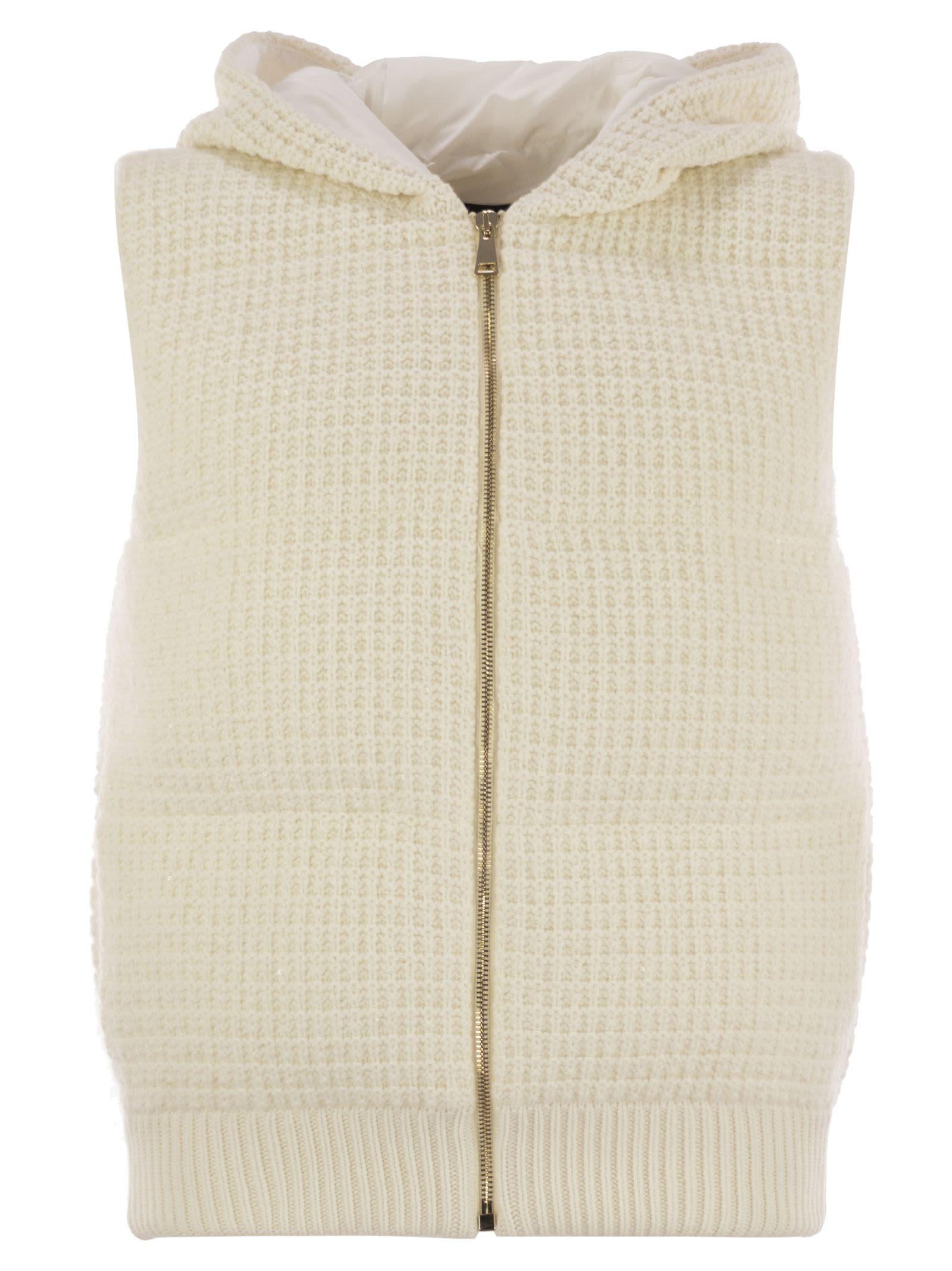 fabiana filippi knitted vest with hood