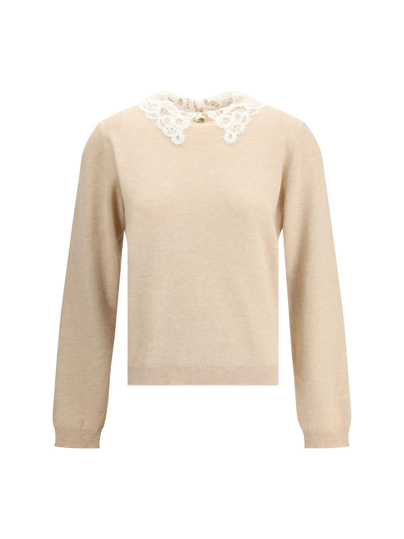 fabiana filippi lace collar sweater