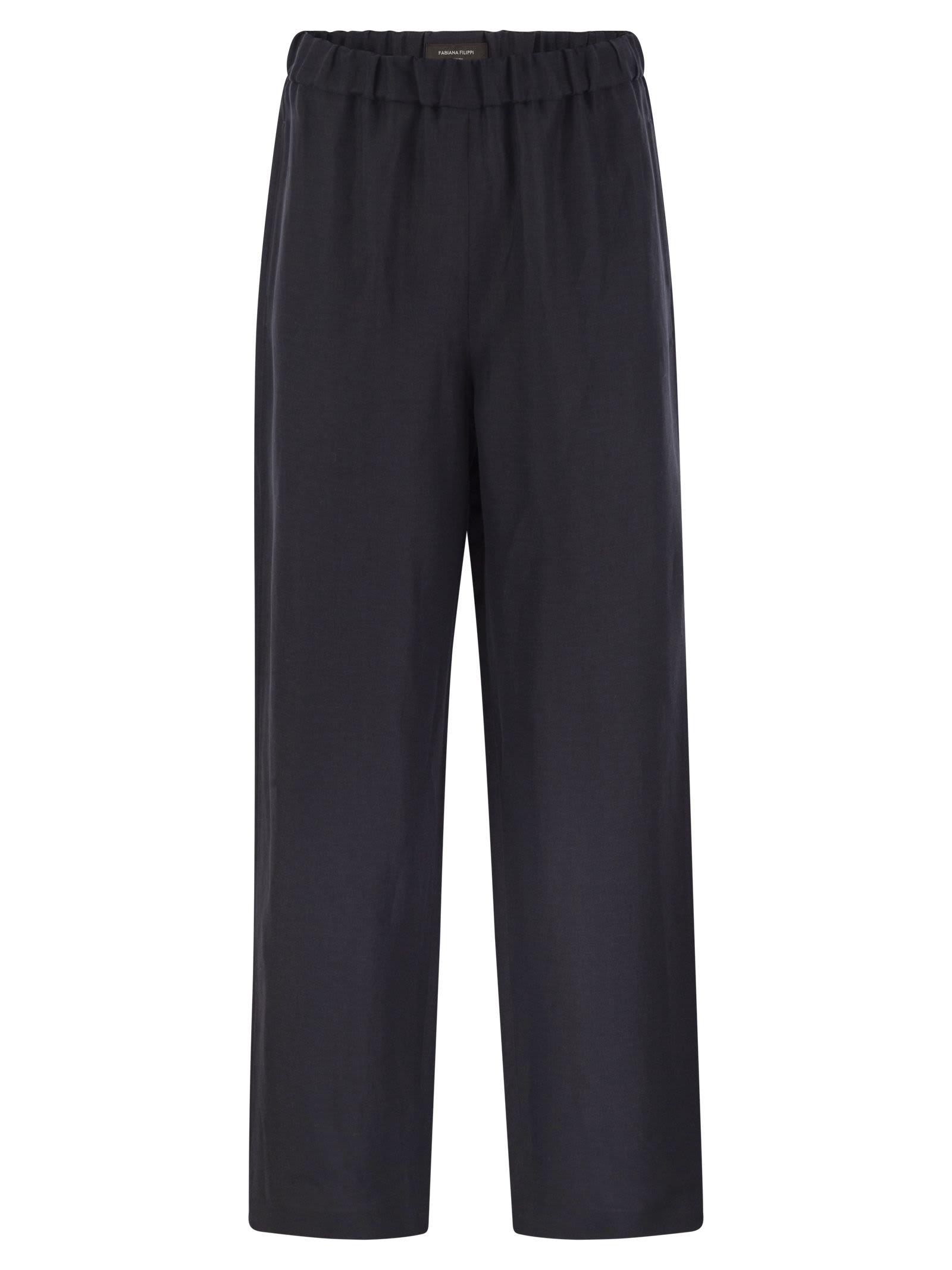 fabiana filippi linen and viscose jogging trousers
