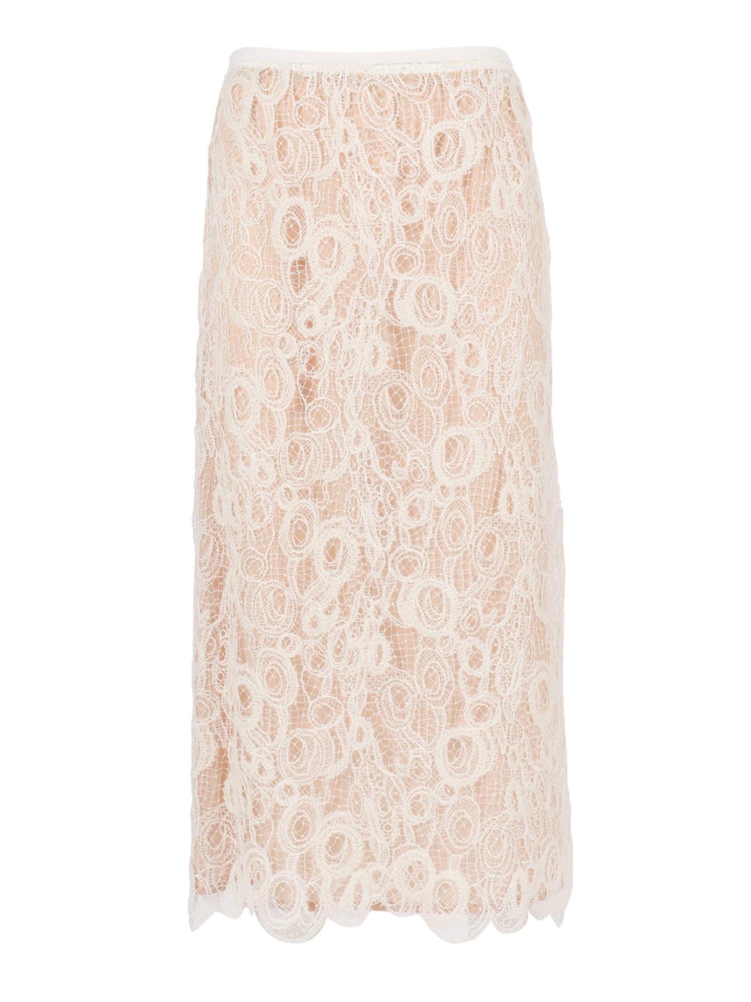 fabiana filippi macrame lace pencil skirt