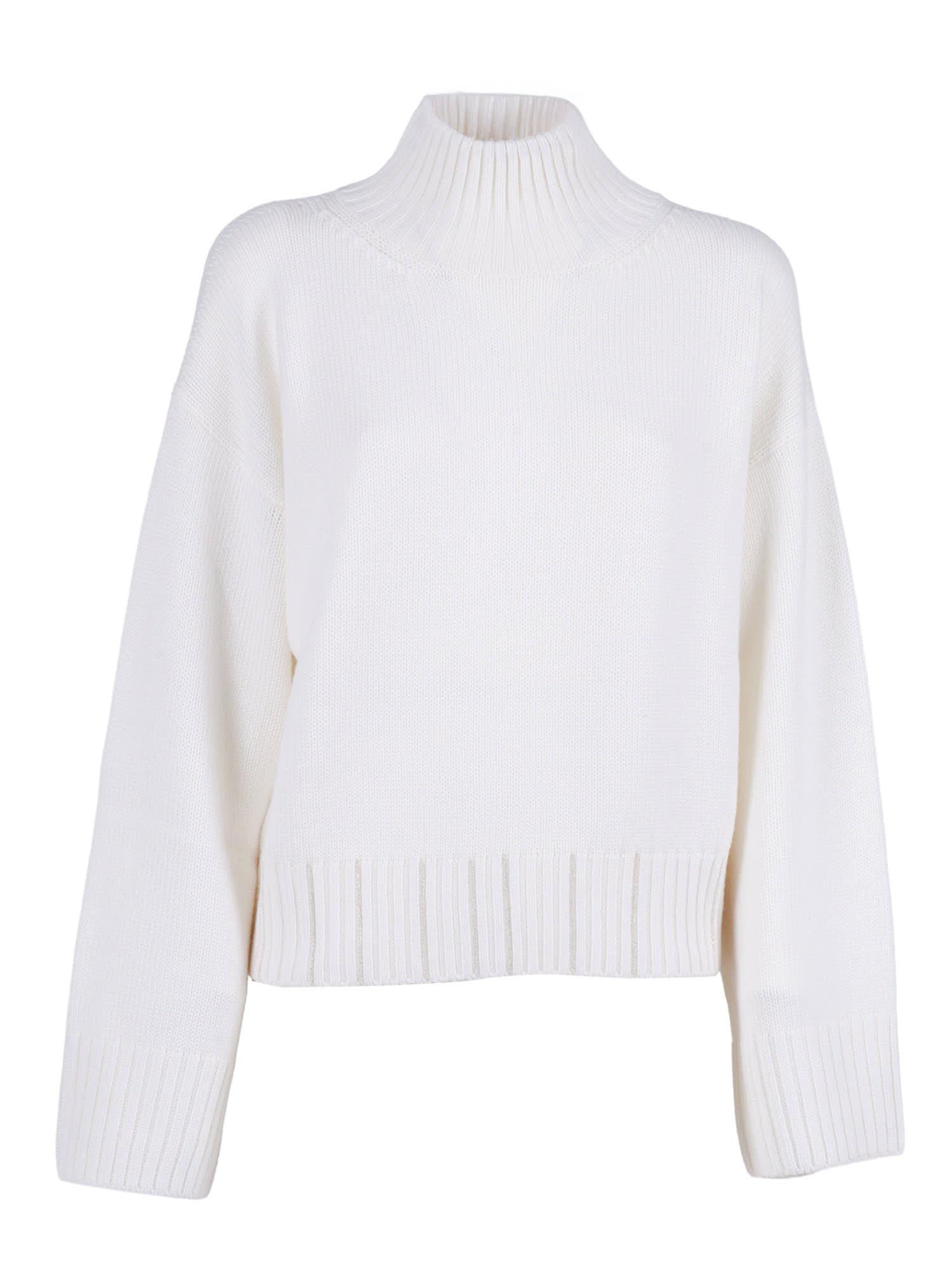 fabiana filippi merino wool cropped turtle neck sweater