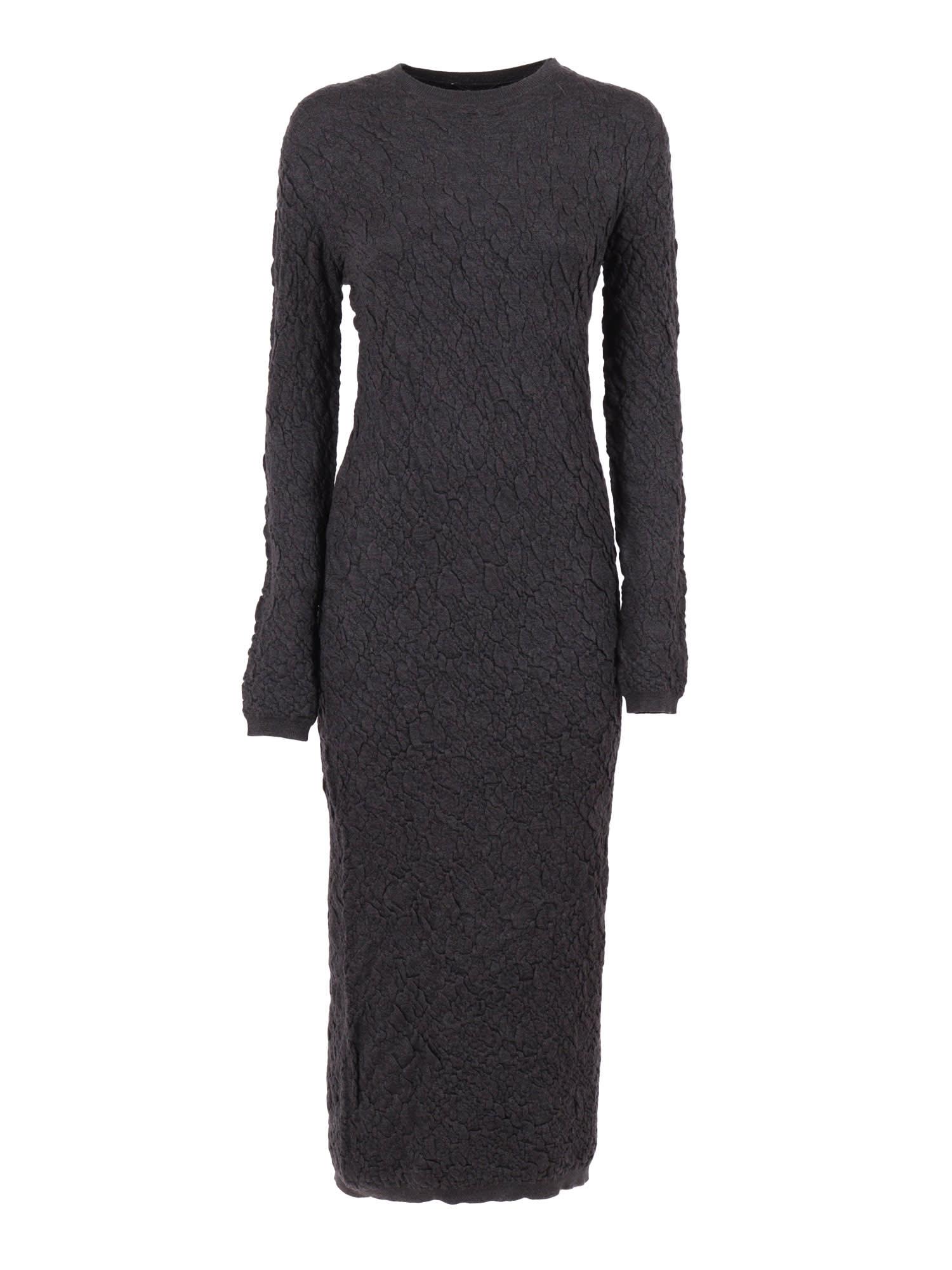 fabiana filippi merino wool knit dress with embossed effect