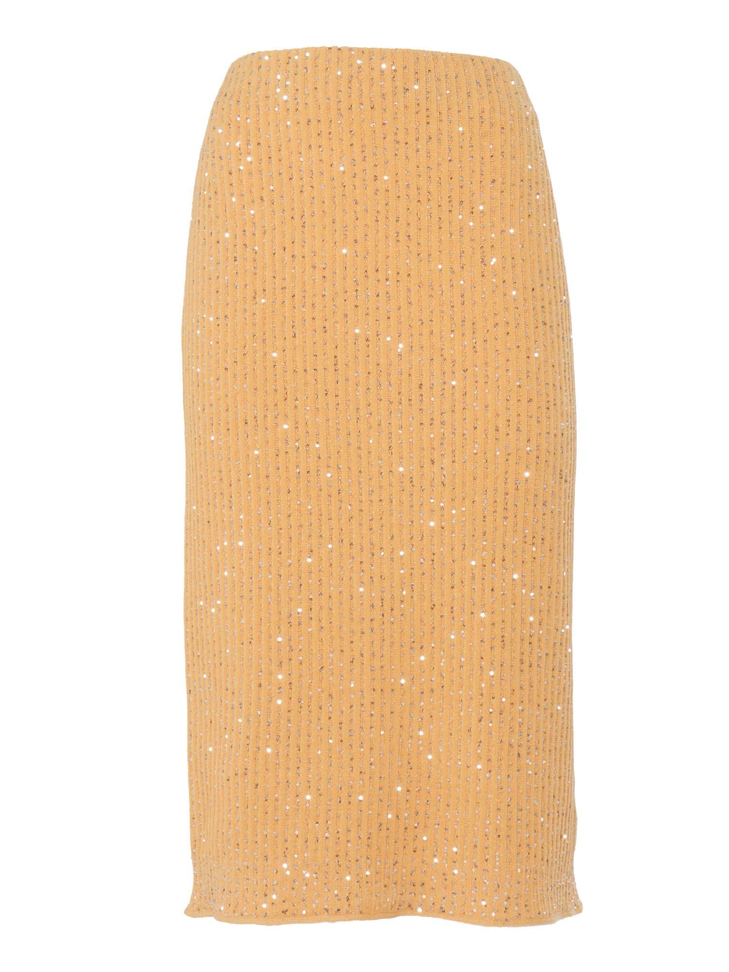 fabiana filippi orange midi pencil skirt