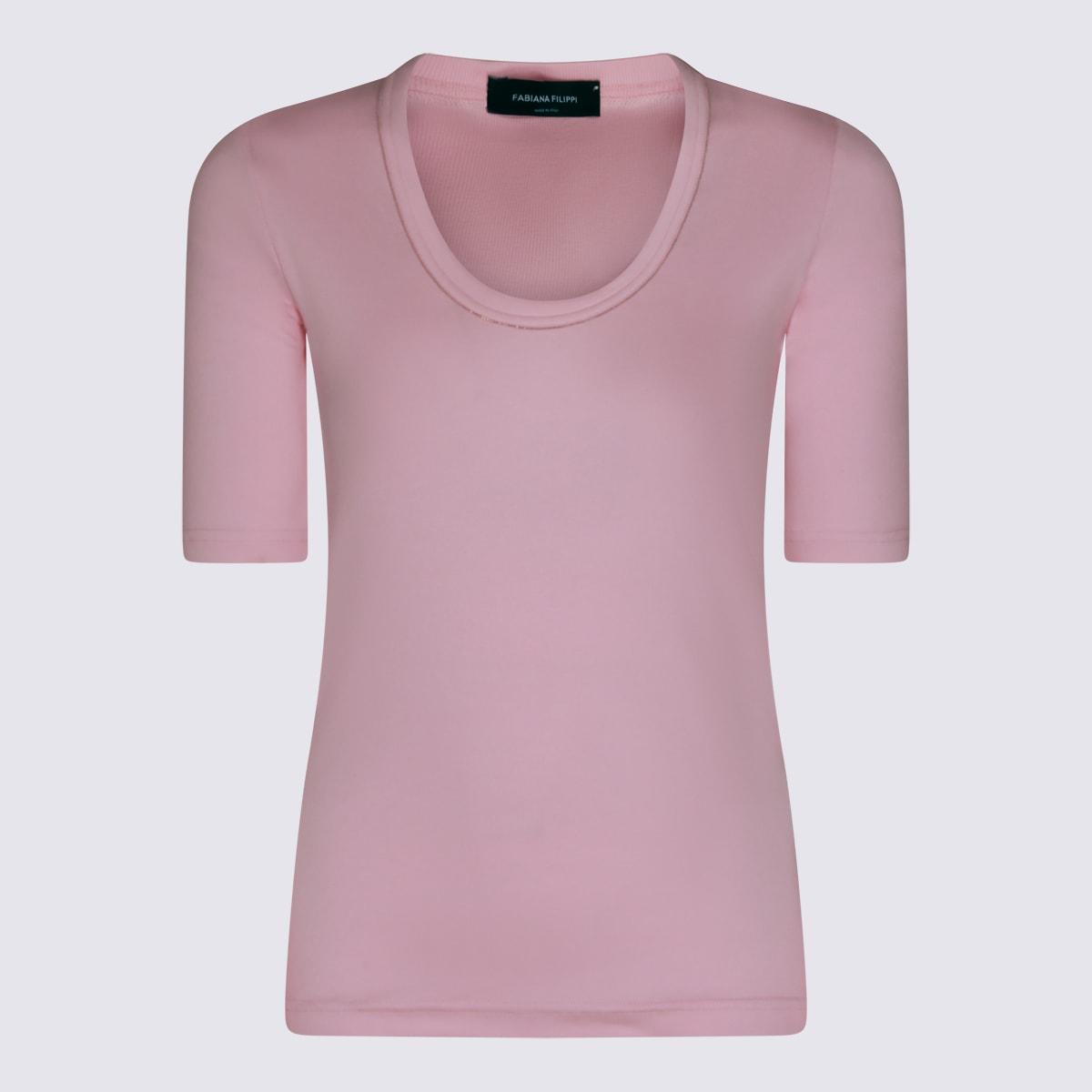 fabiana filippi pink cotton stretch top