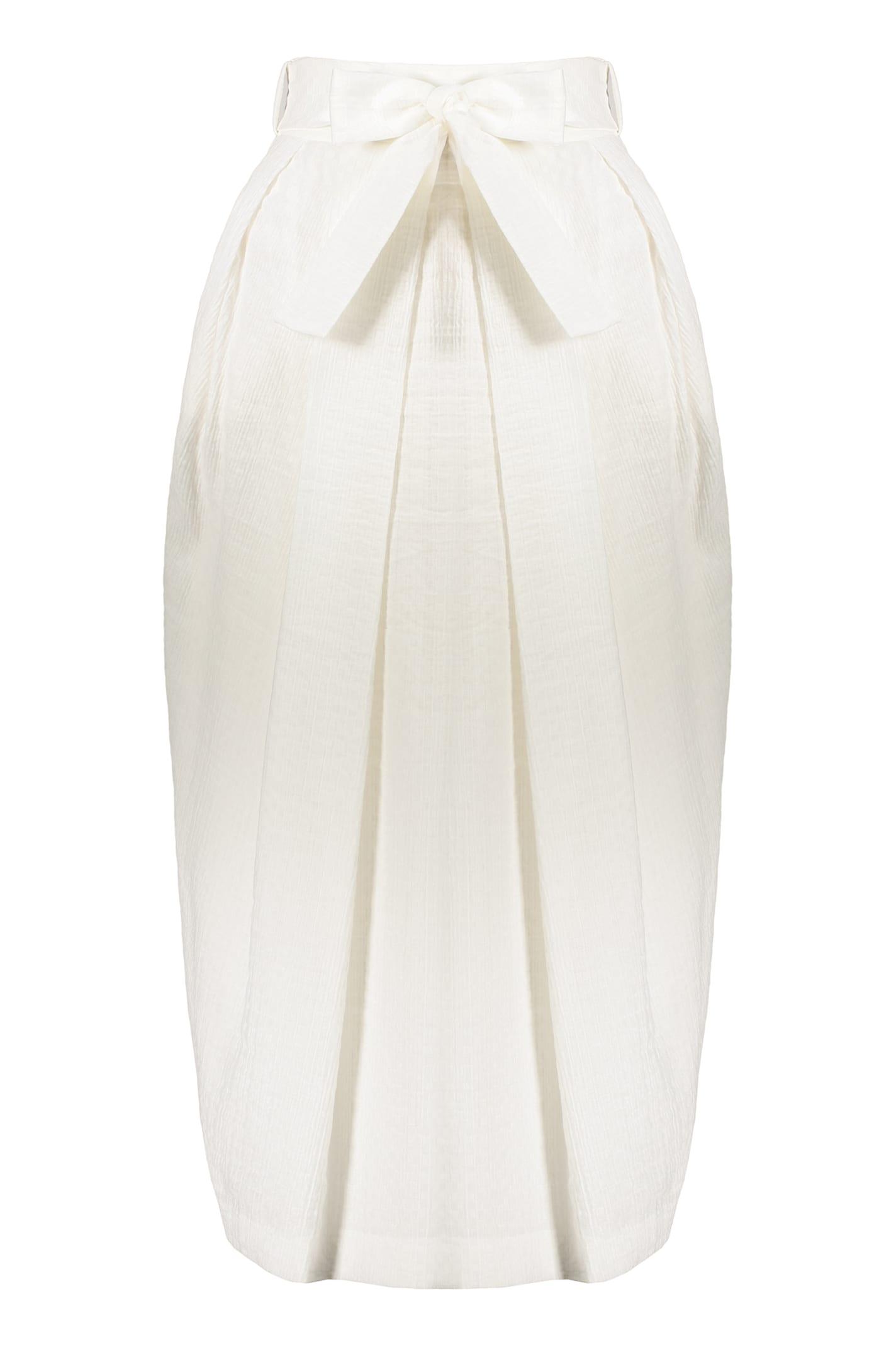 fabiana filippi pleated midi skirt