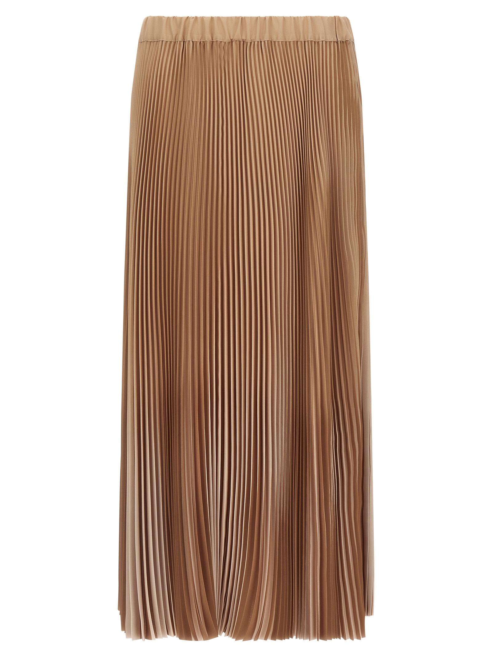 fabiana filippi pleated skirt beige polyester - women