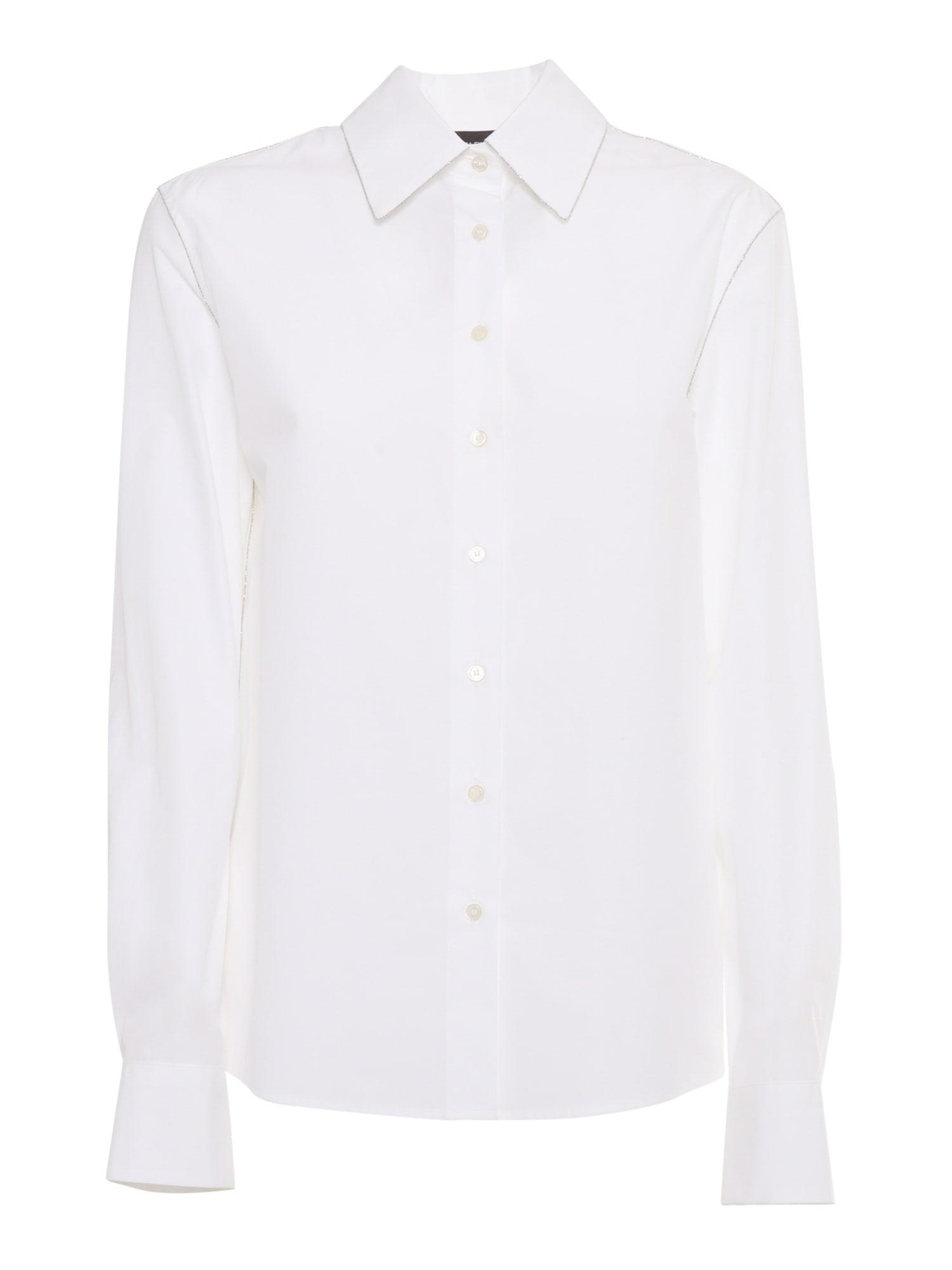 fabiana filippi poplin basic shirt with filo diamante