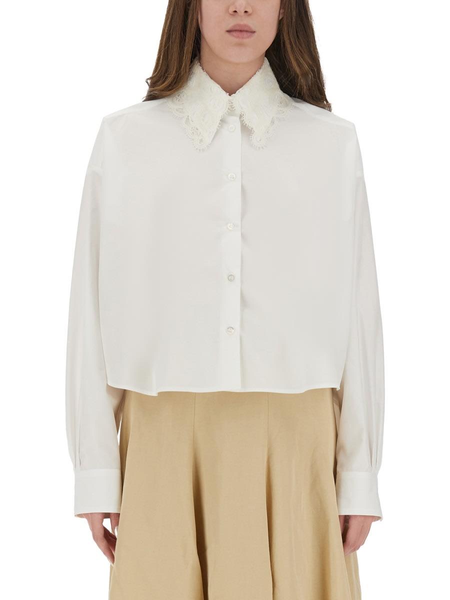 fabiana filippi poplin cropped shirt