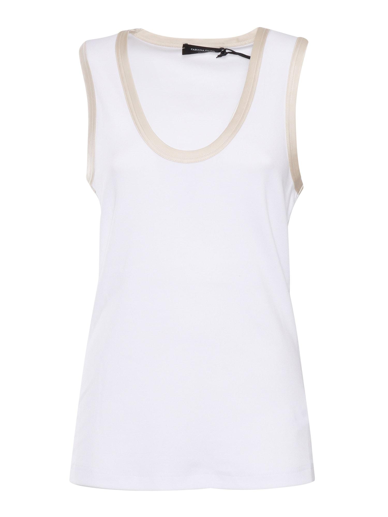 fabiana filippi ribbed jersey tank top with satin finishing