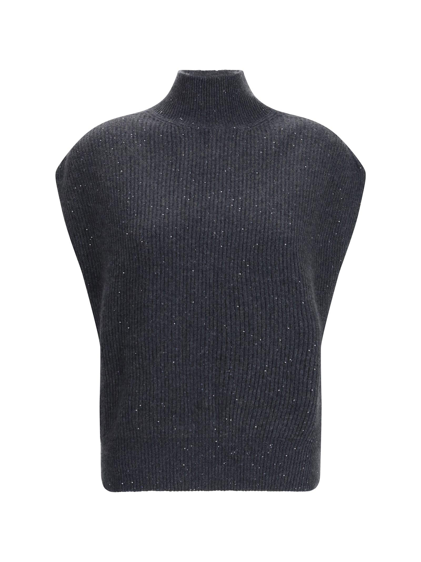 fabiana filippi sleeveless wool sweater with sequins