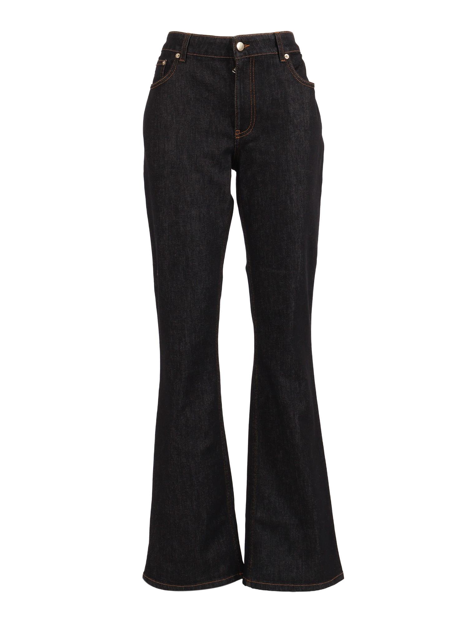 fabiana filippi slim fit bootcut 5 pocket jeans with knit back pocket