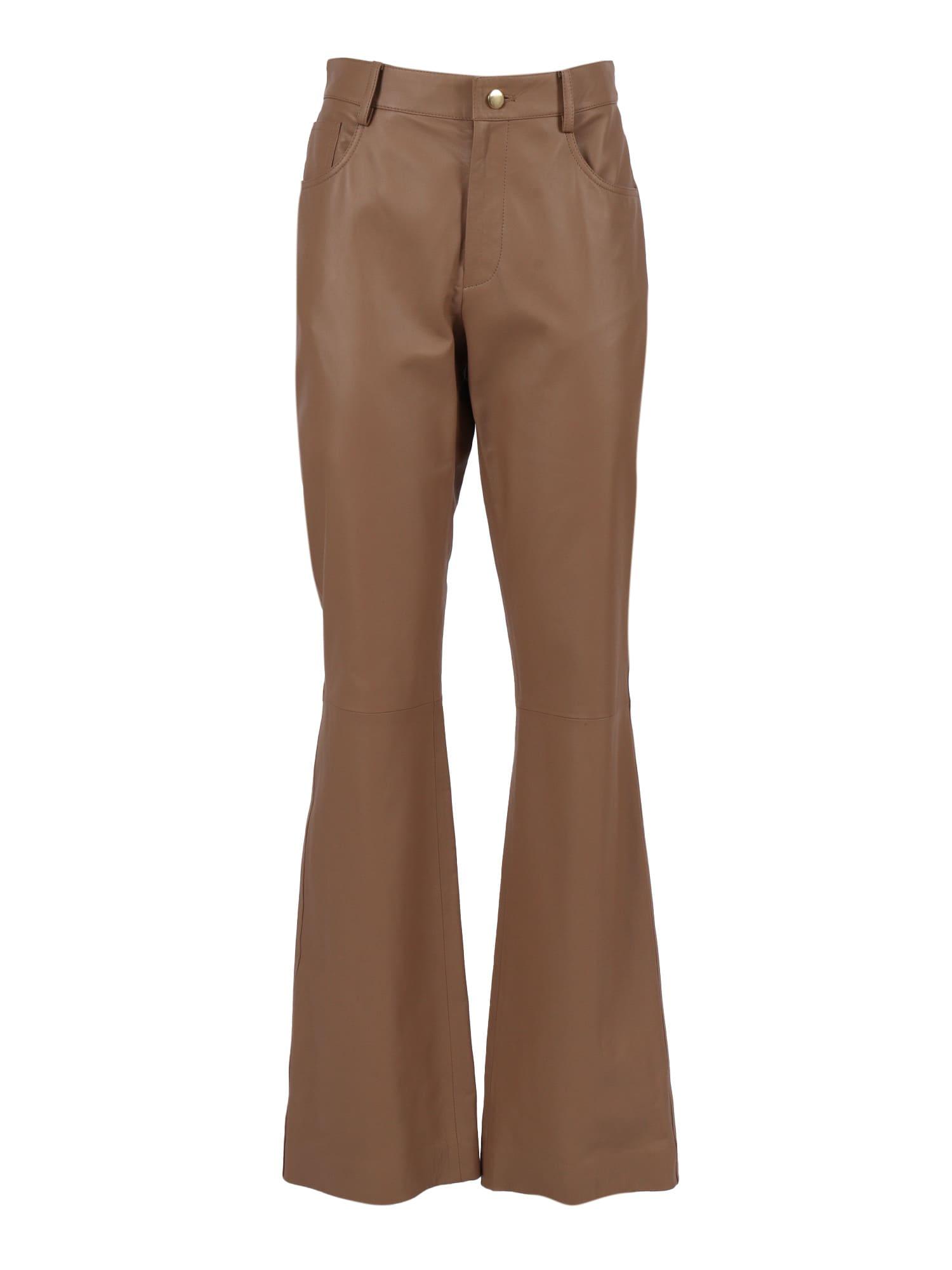 fabiana filippi soft lambskin bootcut trousers