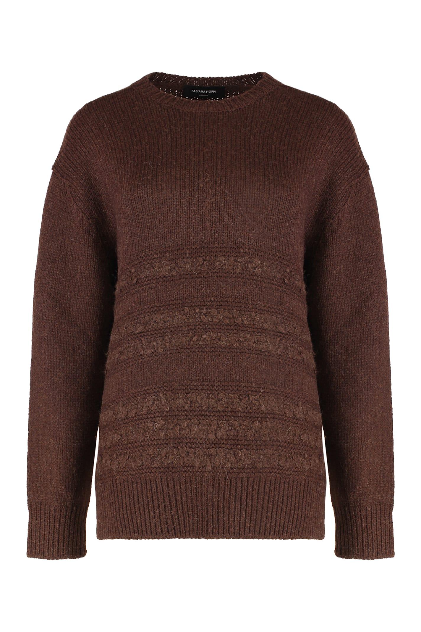 fabiana filippi sweater with round neck in mixed wool