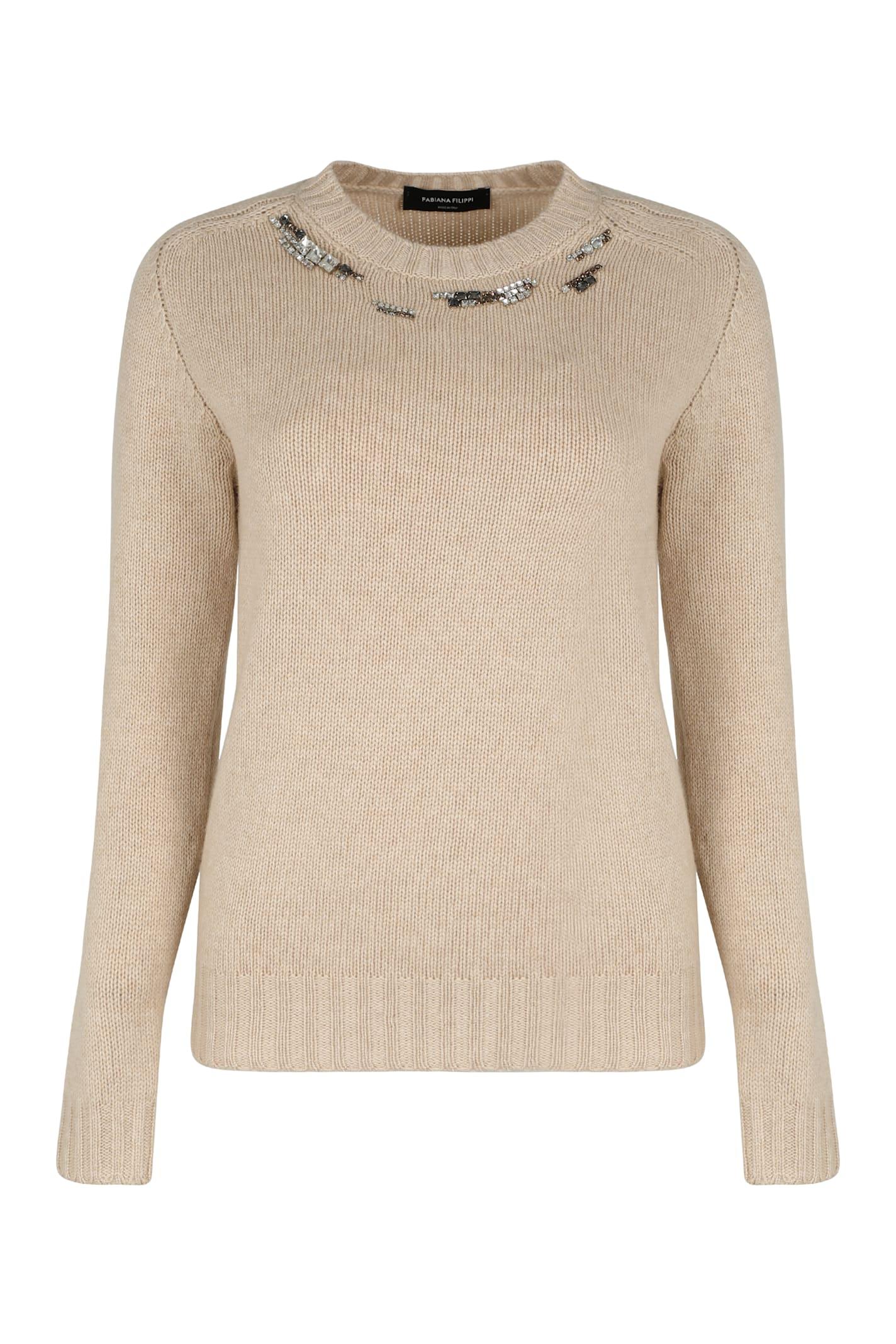 fabiana filippi sweater with round neck in wool blend