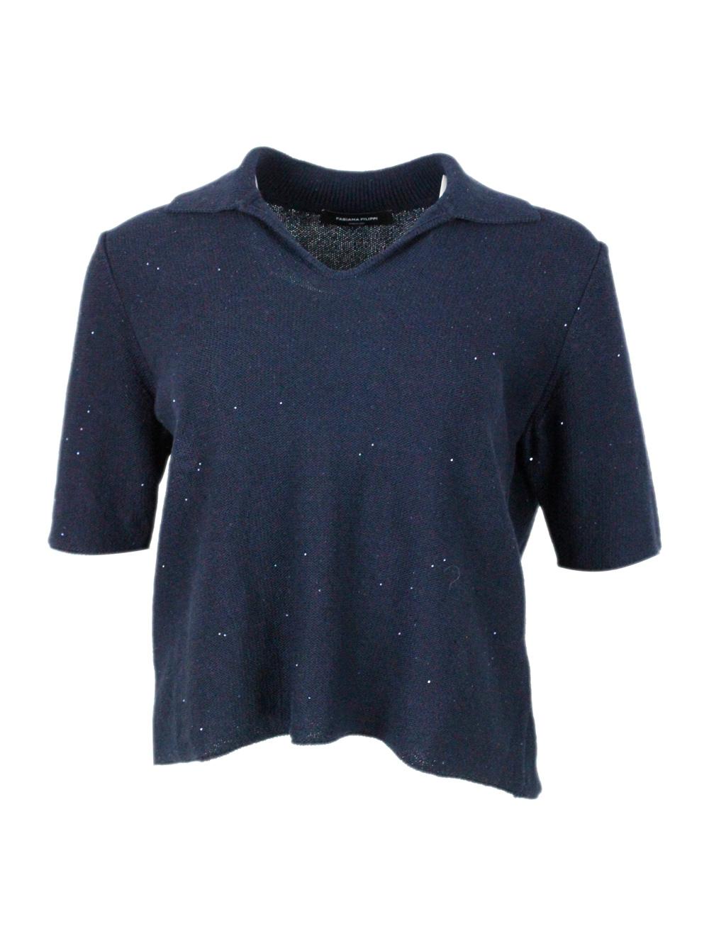fabiana filippi sweaters blue 61co 31li 1pl - women