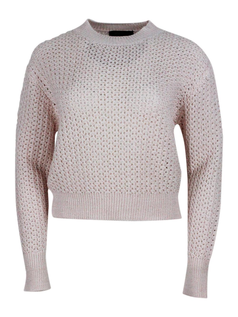fabiana filippi sweaters pink 68co 24li 7ny 1pl - women