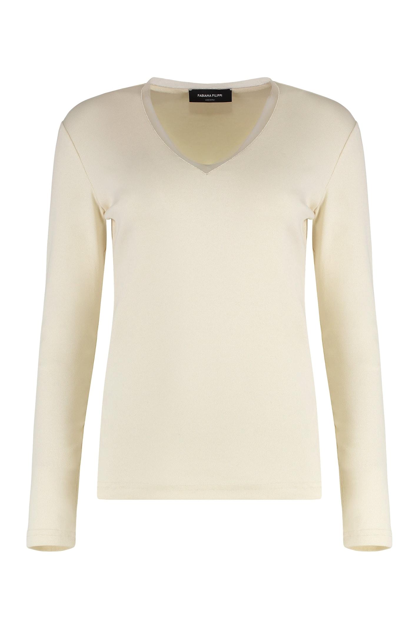fabiana filippi t-shirt long sleeve cotton t-shirt