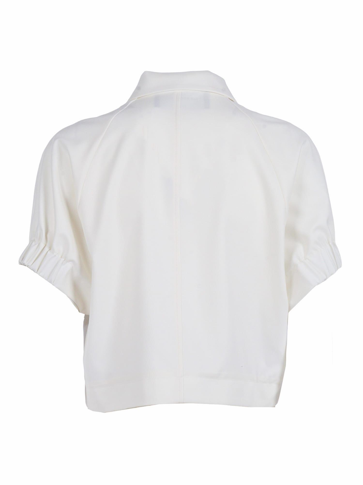 fabiana filippi tech wool short sleeve bomber