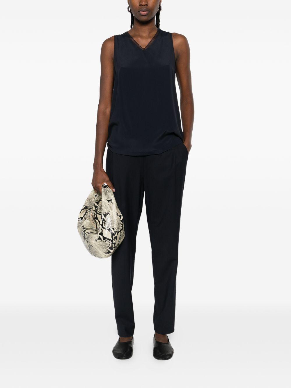 fabiana filippi trousers blue virgin wool - women