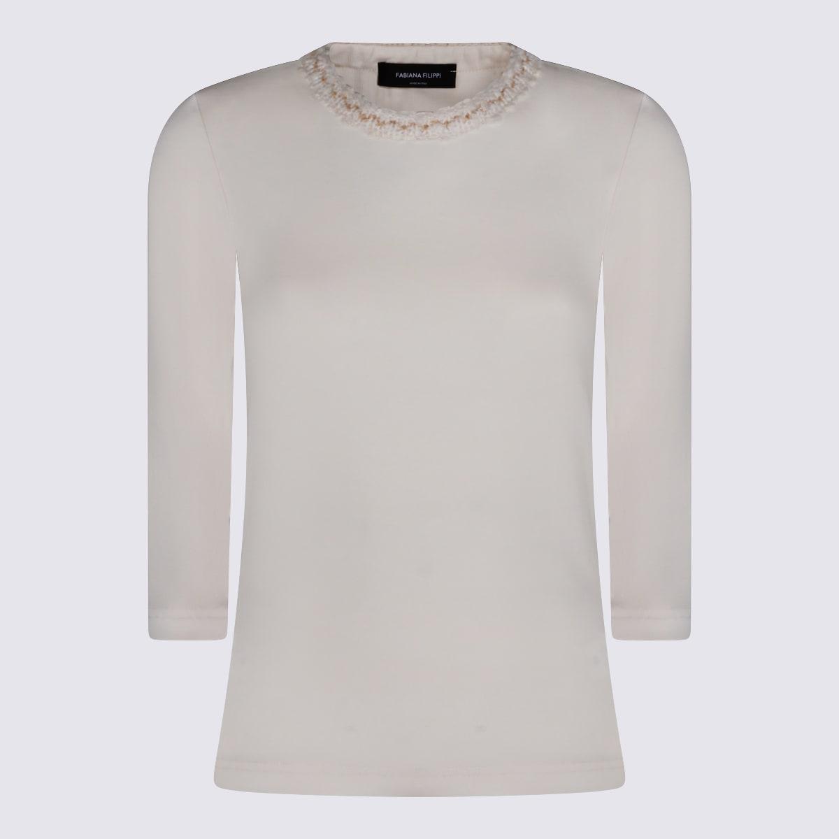 fabiana filippi white cotton t-shirt